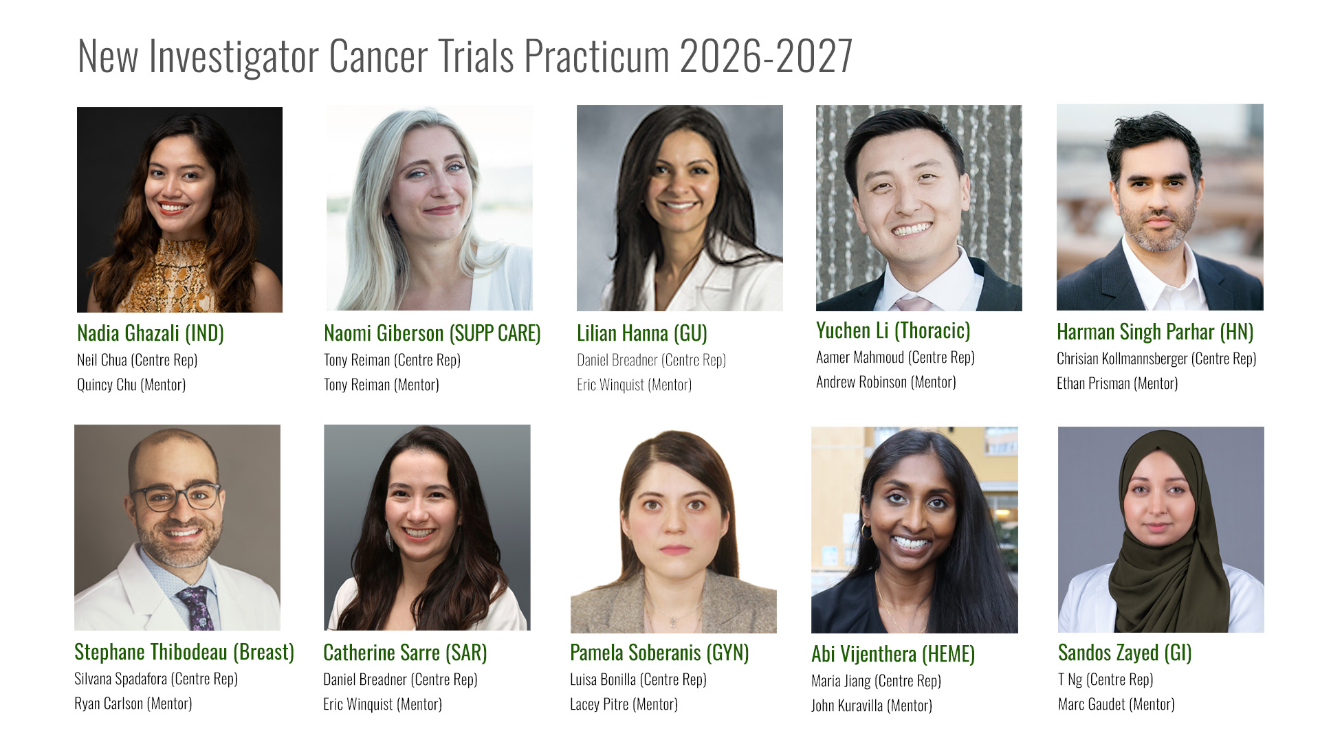 2026-2027 New investigator Practicum