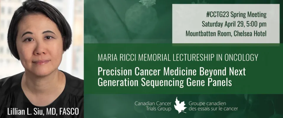 Maria Ricci Memorial Lectureship in Oncology at #CCTG2023