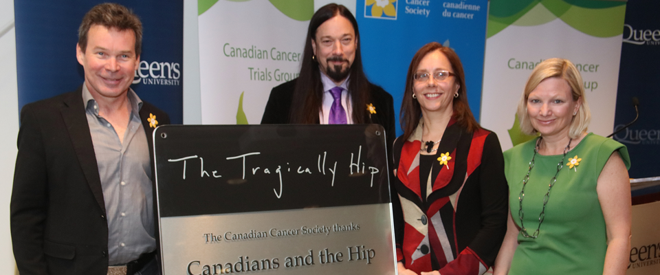 Thanks to the Tragically Hip for their support of brain cancer research