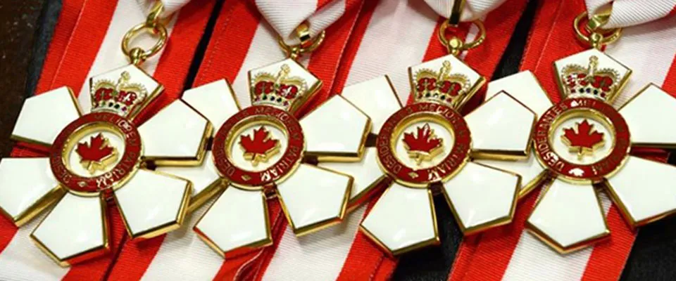 honoured with the Order of Canada